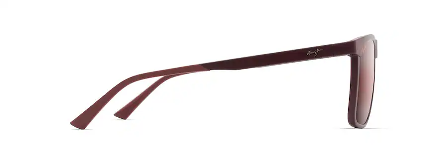 Side view of a pair of brown rectangular sunglasses with straight arms, perfect for an auto draft on a sunny day.